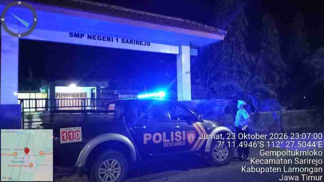 Cegah Kriminalitas dan Gesekan Antarperguruan Silat, Polsek Sarirejo Gencarkan Patroli Blue Light Malam Hari