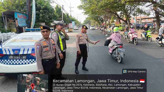 Polsek Lamongan Kota Amankan Wisuda ITB Ahmad Dahlan Lamongan, Kegiatan Berlangsung Kondusif