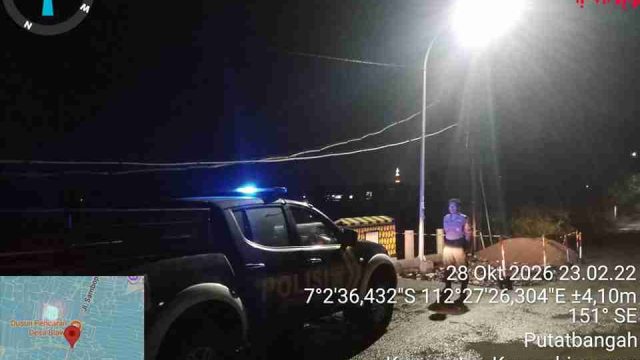 Patroli Blue Light Polsek Karangbinangun Sasar Perbatasan Lamongan-Gresik