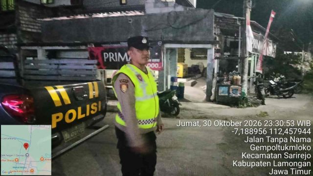 Cegah Gesekan Antarperguruan Silat dan Kejahatan Jalanan, Polsek Sarirejo Gelar Patroli Blue Light